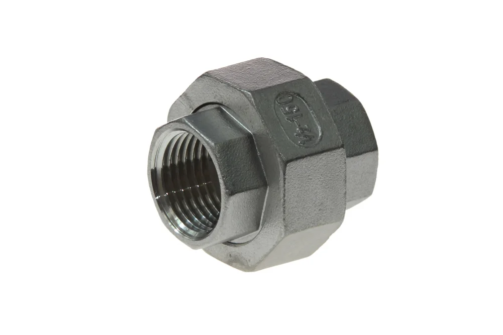 Union with female thread BSP, stainless steel, type VT108