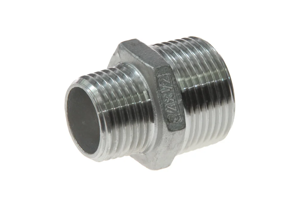 Reducing nipple with male BSPT thread, stainless steel, type VT117