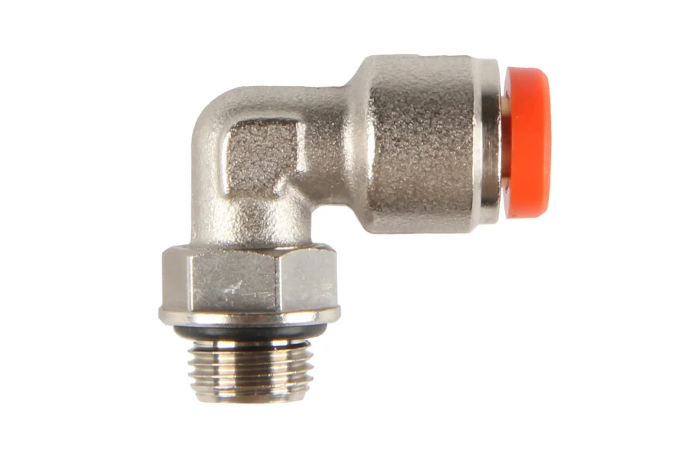 Adjustable push-in angle fitting with male thread, type R31