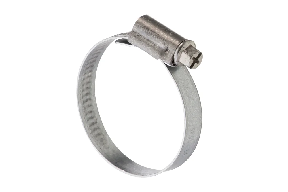Universal industrial worm-drive clamp ASFA-L 9 mm, carbon steel