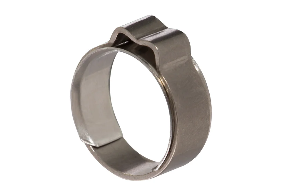 Steel clamp ring with retaining insert EAR CLIP-W, stainless steel