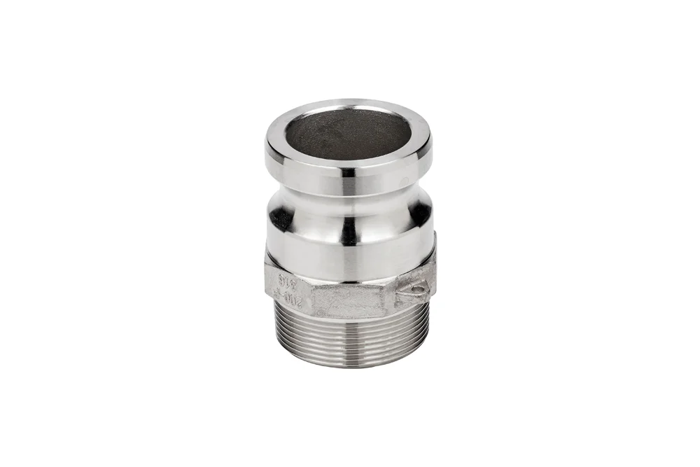 CAMLOCK coupling plug F with male thread, stainless steel