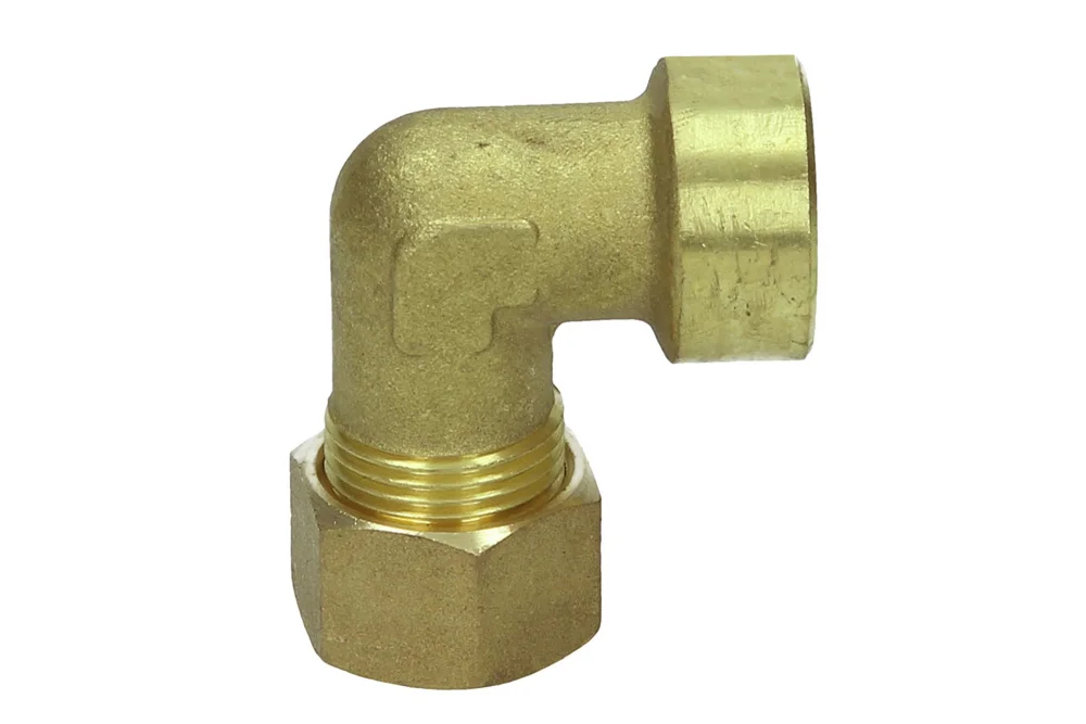 Angle connection with female thread BSP, brass, type AI 13290