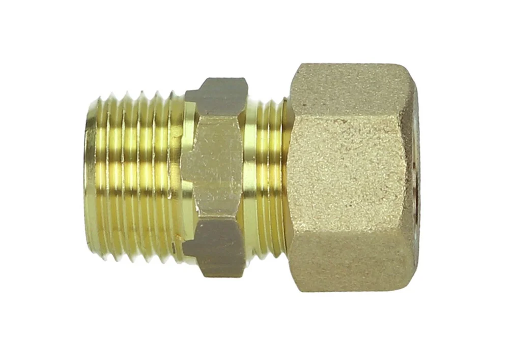 Straight connection with male thread BSPT, brass, type AI 13480