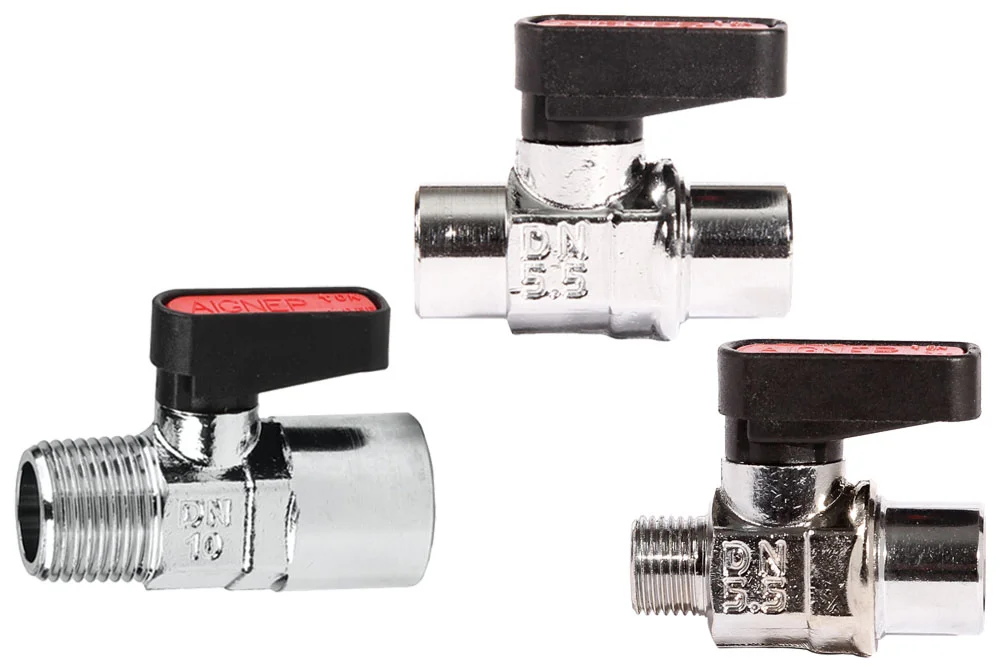 Heavy-duty, compact, one-piece brass ball valve type 6310 / 6400 / 6410