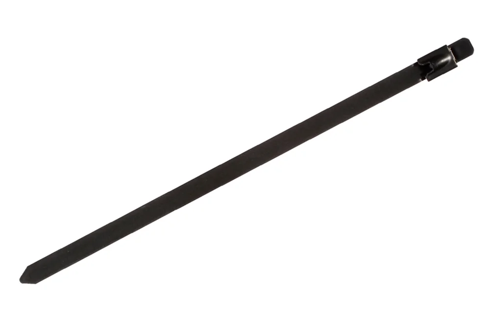 Self-locking band from AISI 316 steel, epoxy-coated, Band-It® Ball-Lok®