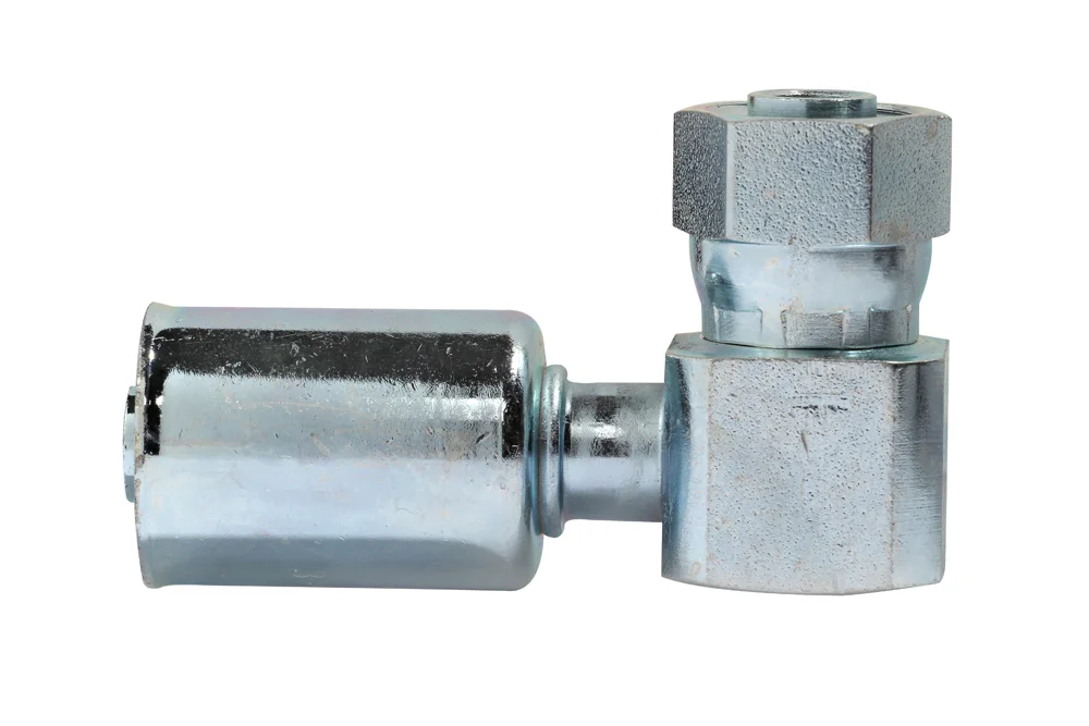 90° tube end fitting with female UNF thread, compact, steel, type 52740