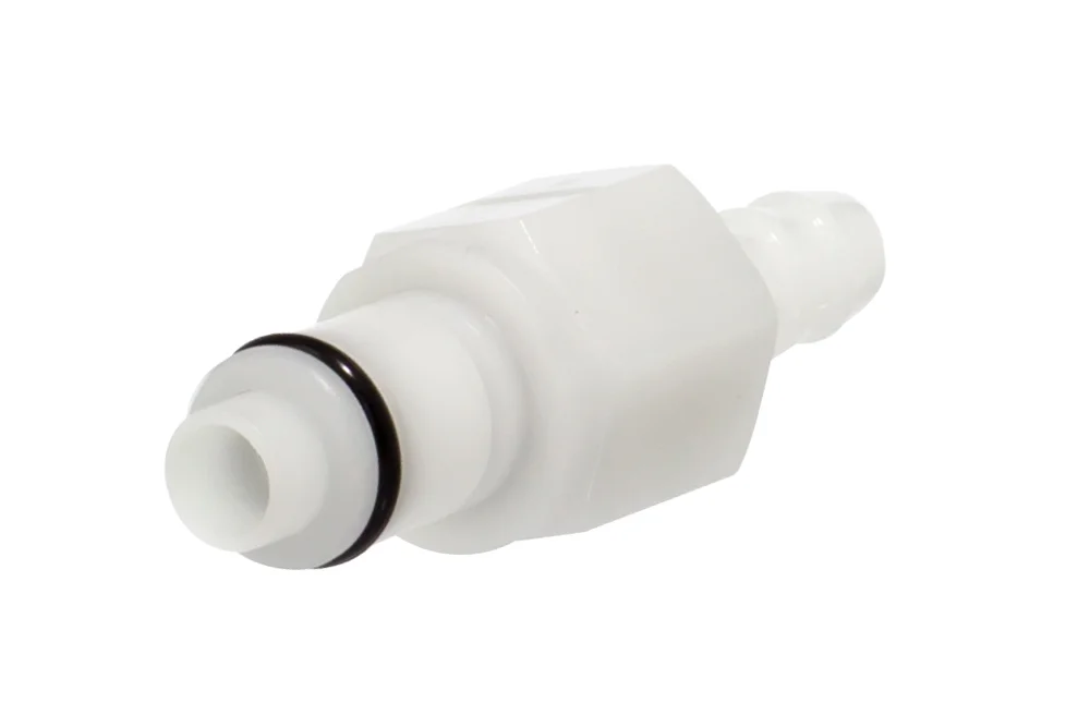 Male quick coupling for hose, with valve, acetal, PLC series DN 6,3