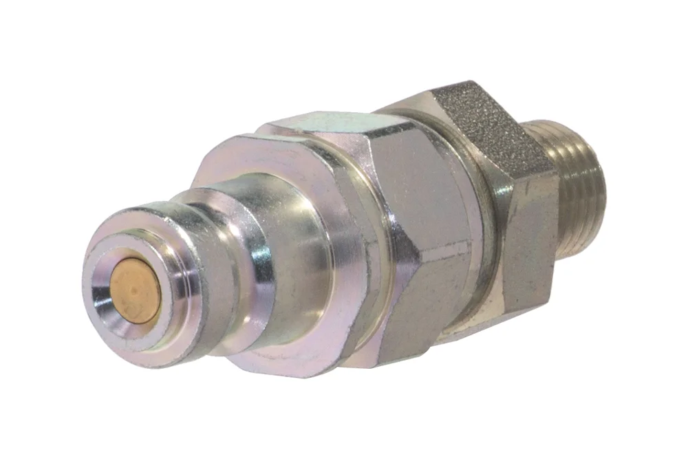 CEJN 115 quick coupling plug with male thread and valve, hardened steel