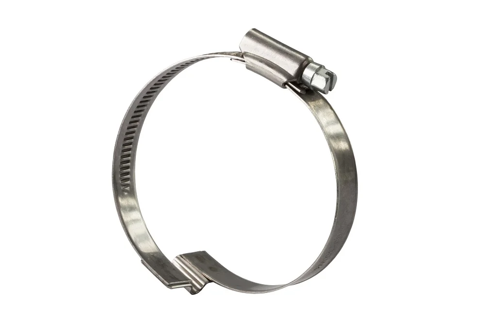 BC bridge clamp right-hand for hoses reinforced with spiral, AISI 430 steel