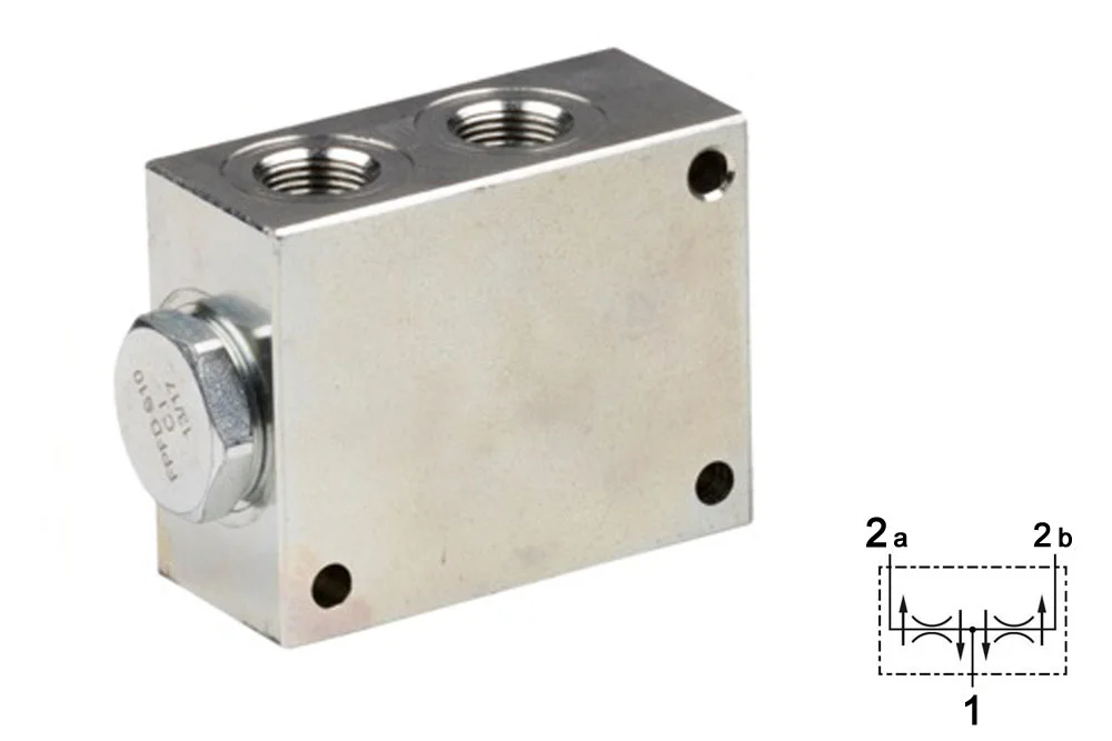 Oil flow divider with 50/50 division, type FPFD