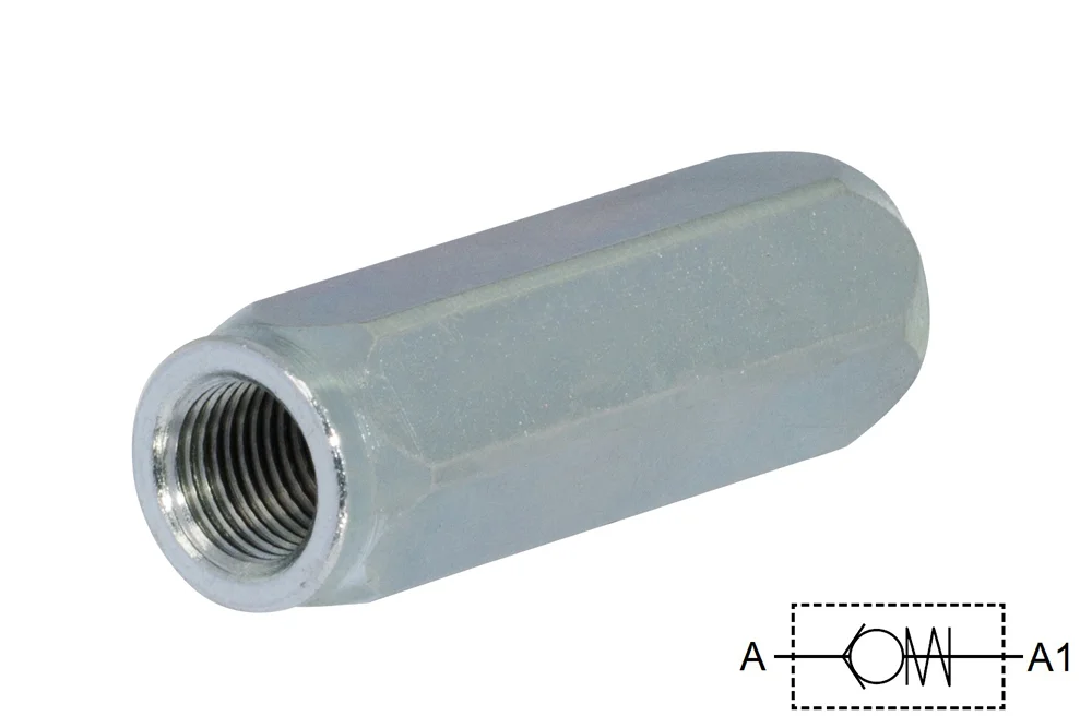Check valve for shutting off the flow of hydraulic liquid, galvanised steel, type FPR