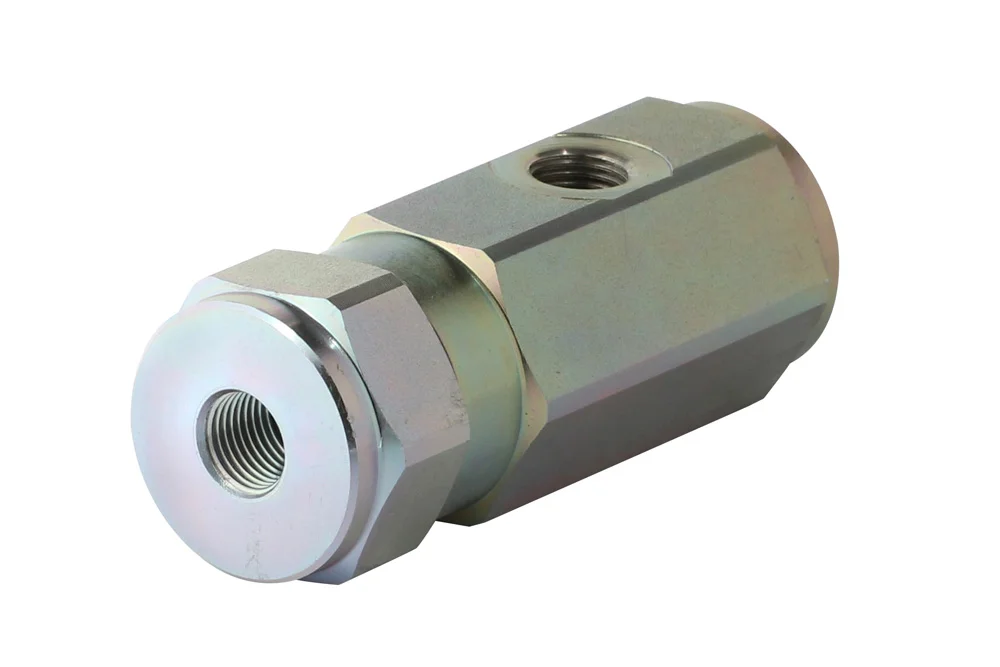 Pilot-operated check valve enabling free flow of hydraulic liquid, type FPS
