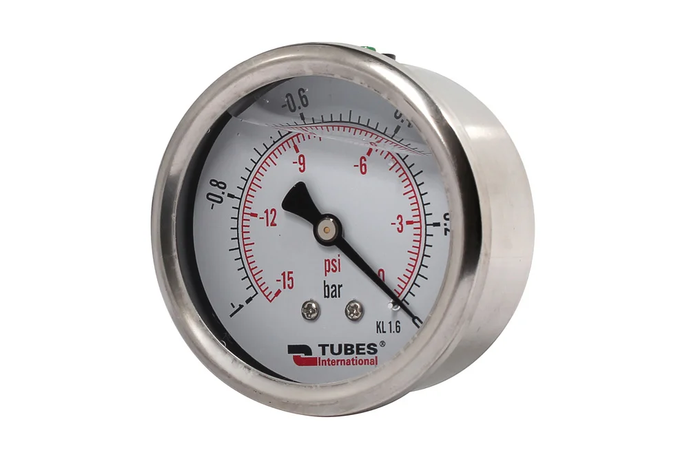 63 mm glycerine pressure gauge with rear connection, FM 632