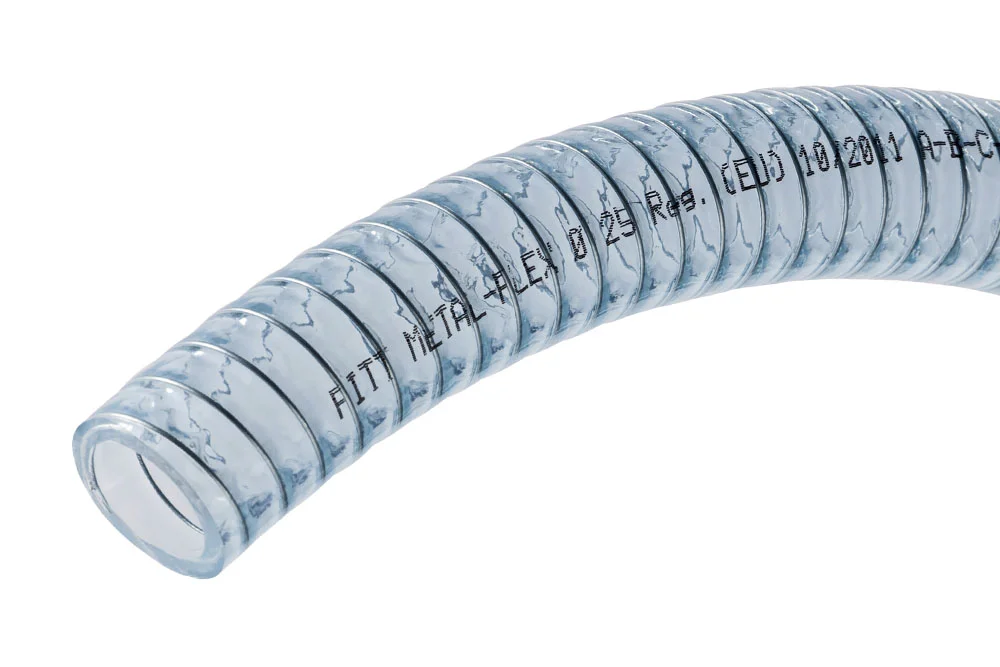 PVC/PCV suction and delivery hose with steel spiral METALFLEX
