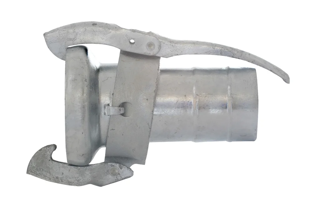 PERROT lever coupling socket with swaged hose tail, carbon steel, KMS