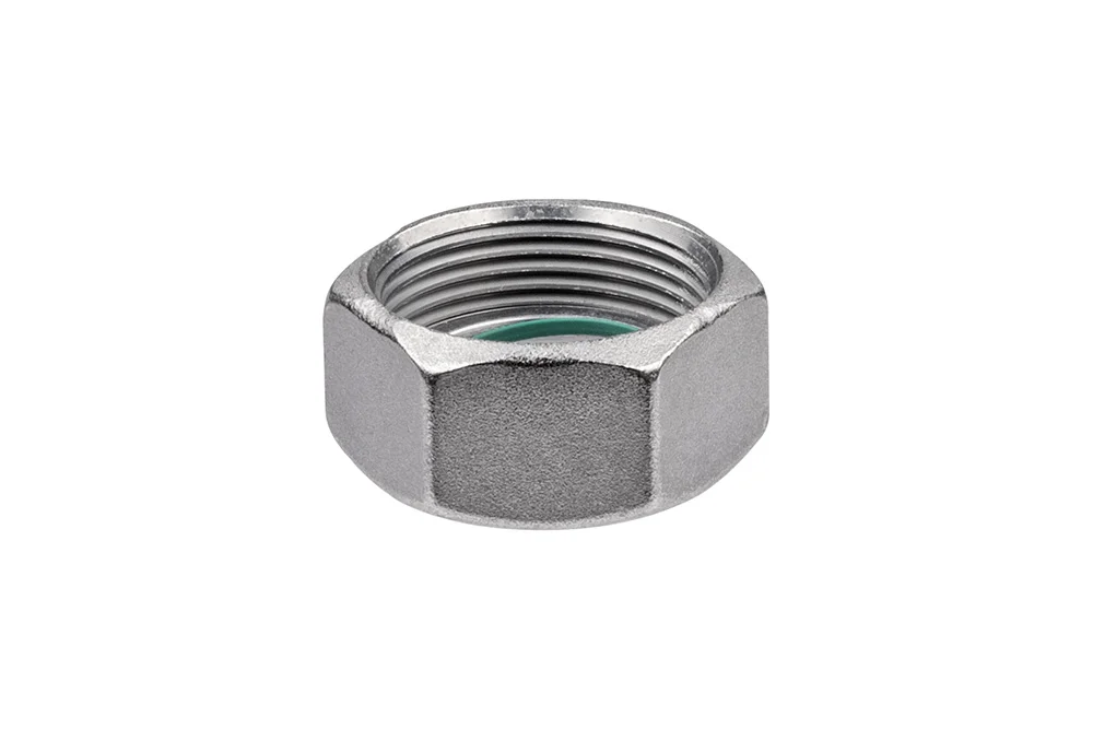 Nut DIN 2353 VOSSFormSQR with gasket, carbon steel, zinc-nickel
