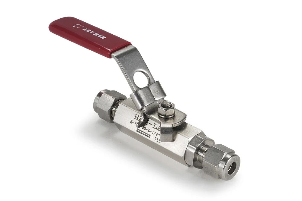 2-piece ball valve with metric connection LET-LOK® stainless steel, H-700