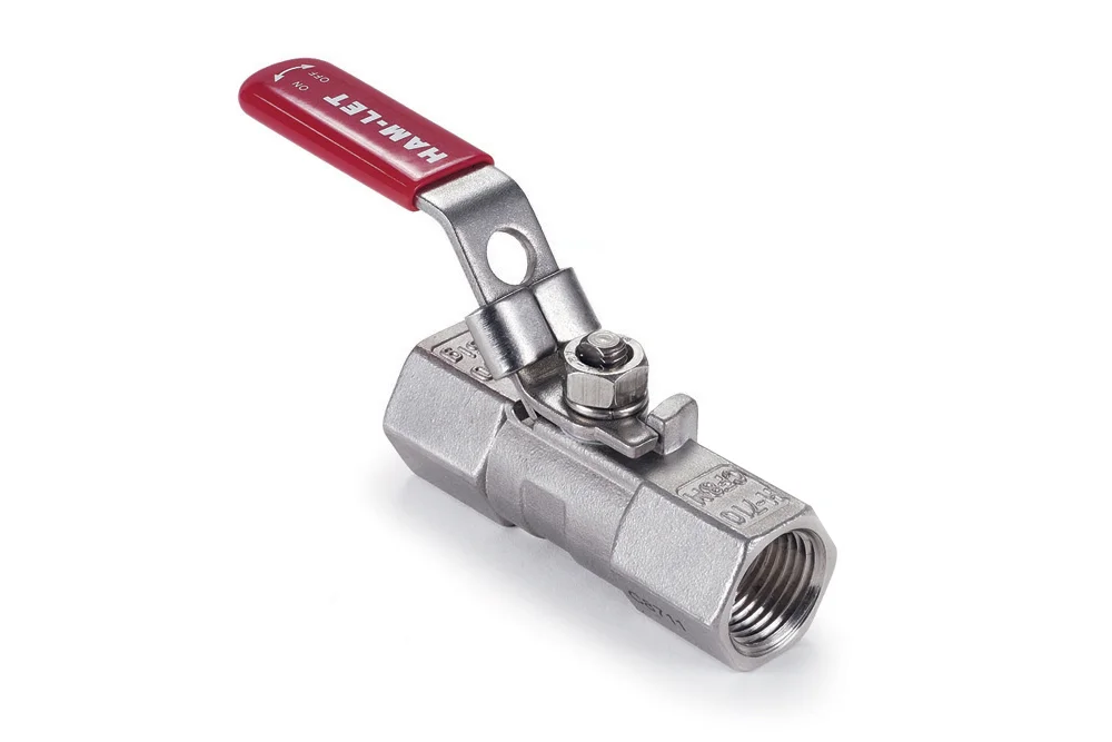 2-piece ball valve with female NPT thread, stainless steel, H-710