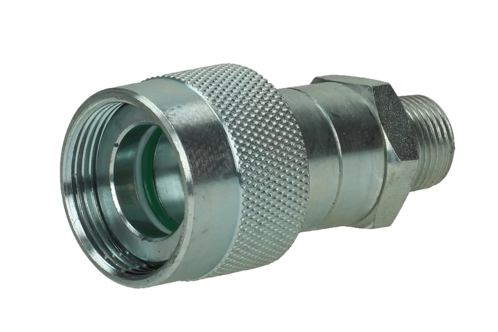 Screw-type quick coupling socket with male NPT thread without valve, carbon steel, type HPA