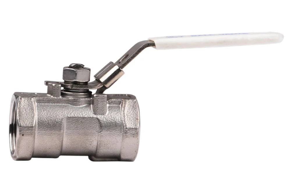 One-piece stainless steel ball valve with female BSP thread, locking lever, type 2017K