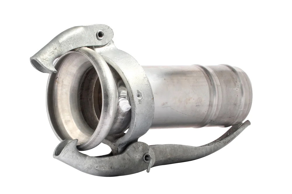 KLAUDIA lever coupling female with hose tail, aluminium, type KMS