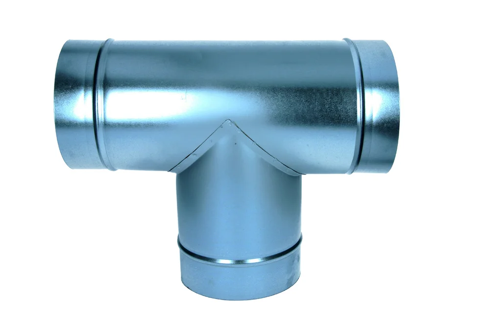 Symmetrical 90° tee KTSB 90, galvanised steel