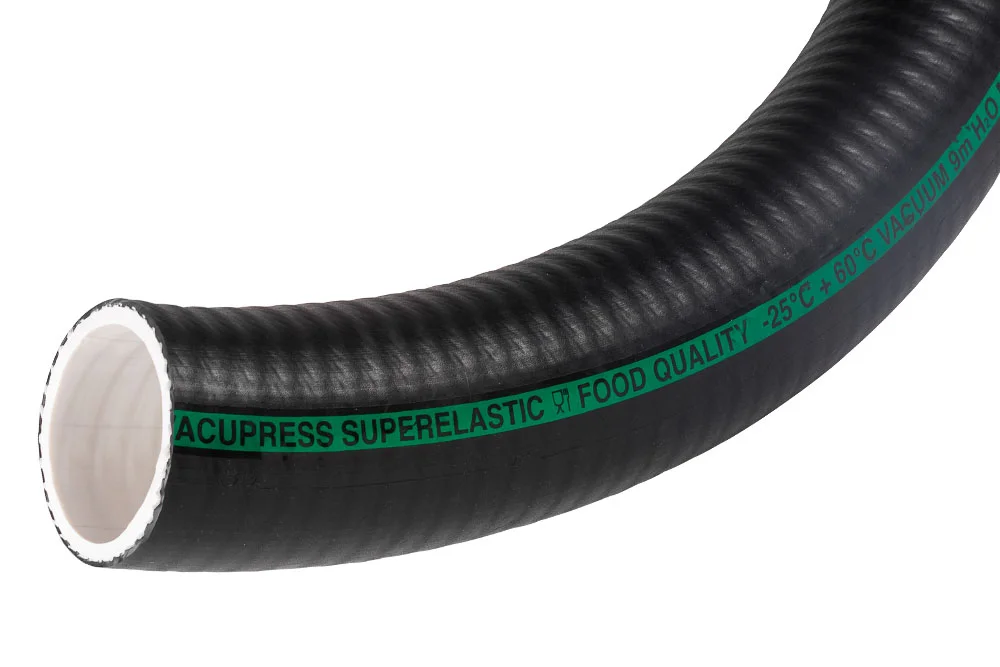 PVC/PCV hose reinforced with steel spiral and braid VACUPRESS SUPERELASTIC