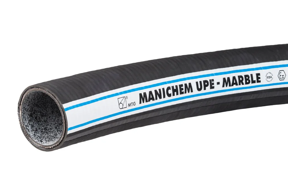 Acid and base hose, antistatic MANICHEM MARBLE