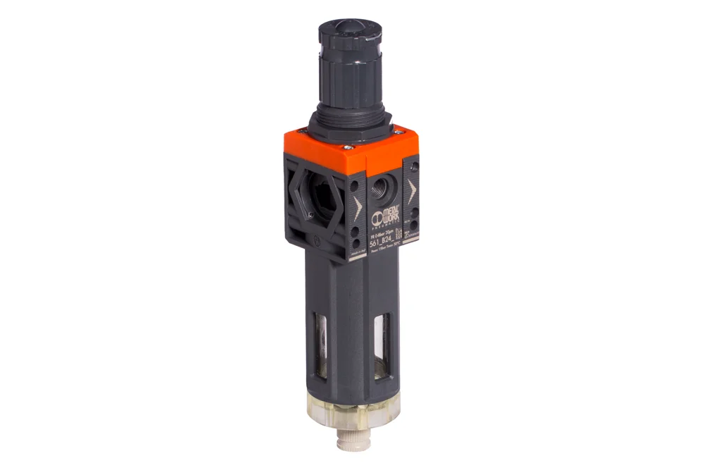Compressed air filter with pressure regulator (filter-regulator) FR, without end connections, SYNTESI® series