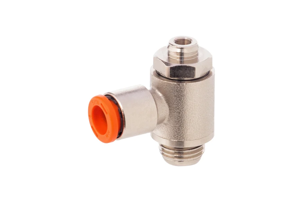 Pneumatic brass throttle check valve MRF OMC, for actuator, COMPACT "O" series