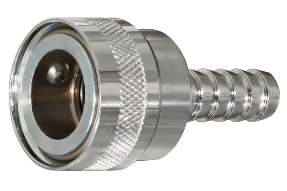 NiTO water quick coupling socket 1/2" with hose tail, brass
