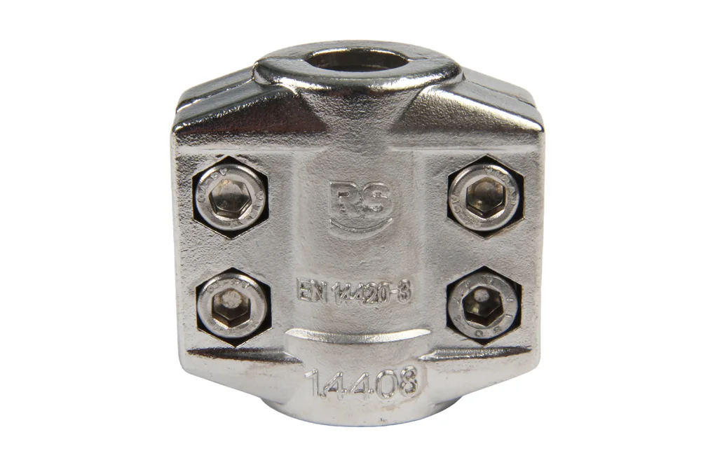 Shell clamp RS (EN 14420-3/DIN 2817), stainless steel