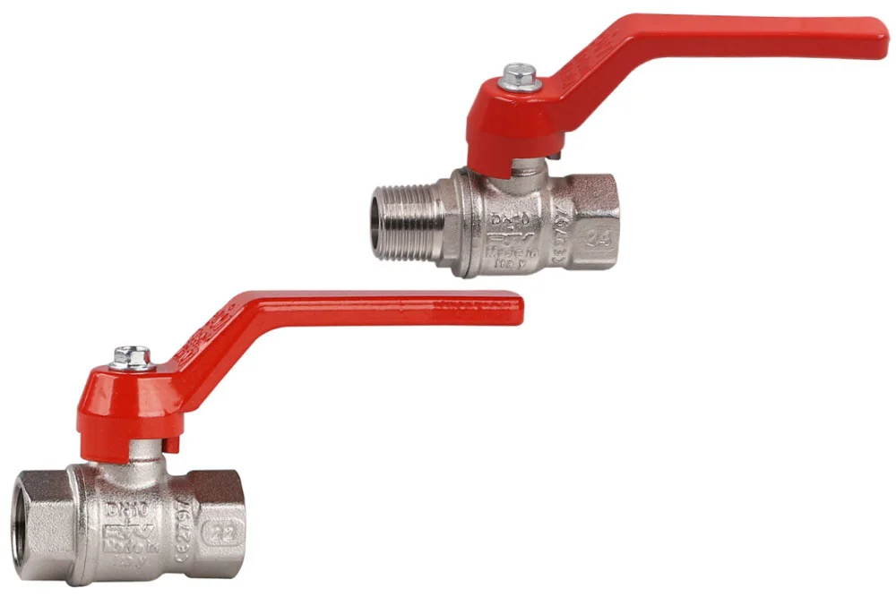 Ball valve with aluminium lever, with BSP thread, brass, type 4170 and 4330