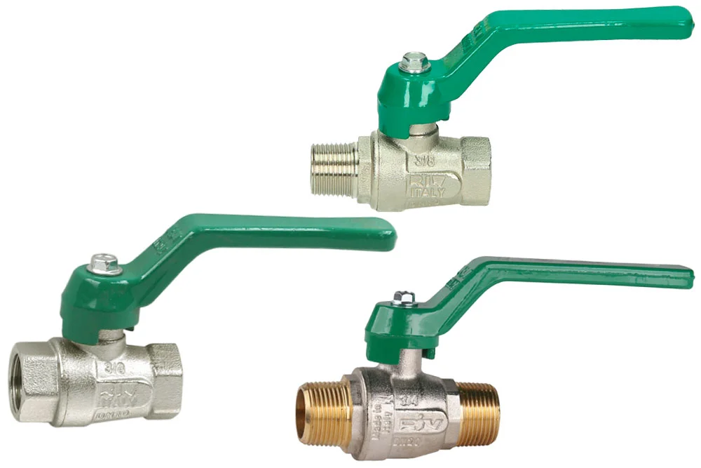 Ball valve with aluminium lever, with BSP and BSPT thread, brass, type 4190, 4350, 4420