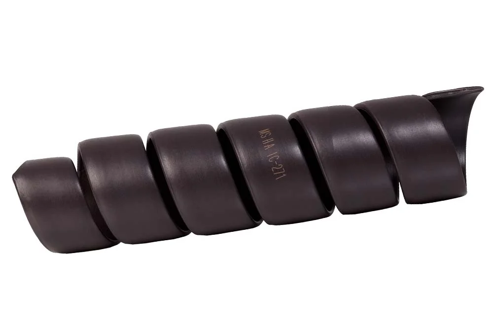 Flame-retardant and antistatic spiral protective sleeve for hoses and lines MINE SPIRAL