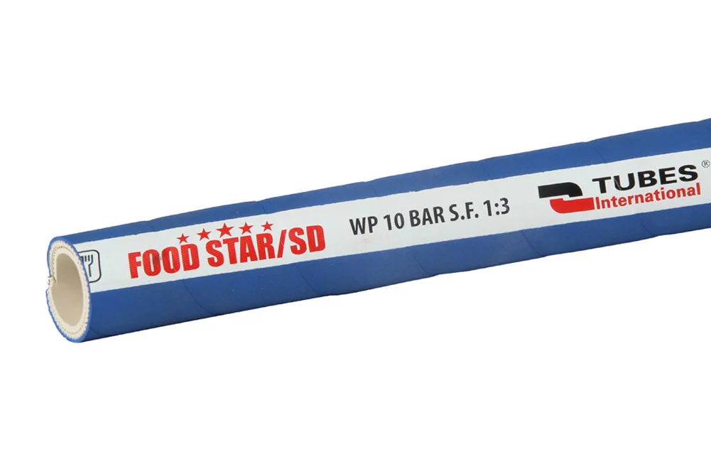 Food-grade hose for fatty foodstuffs and milk FOOD STAR SD