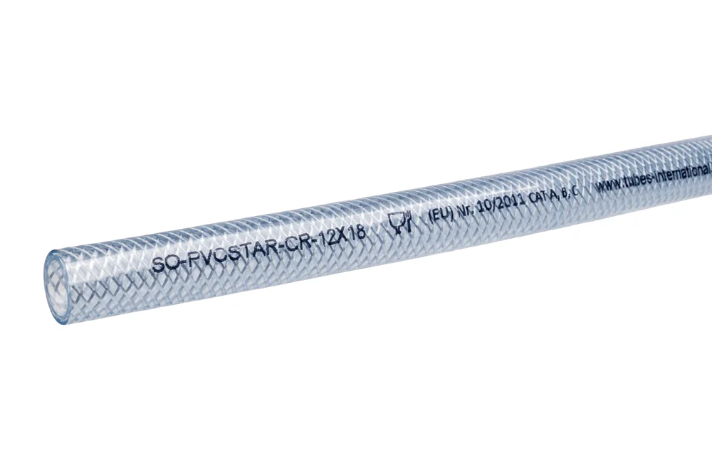 PVC hose with textile braid for food substances PVC STAR CR 2