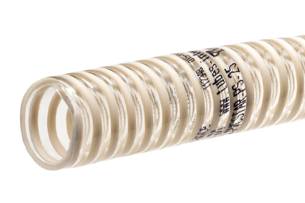 PVC hose for food substances reinforced with hard PVC spiral STAR PS