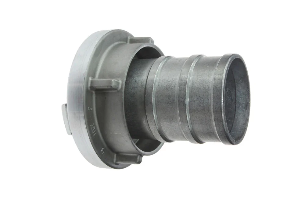 STORZ fire coupling with hose tail, aluminium