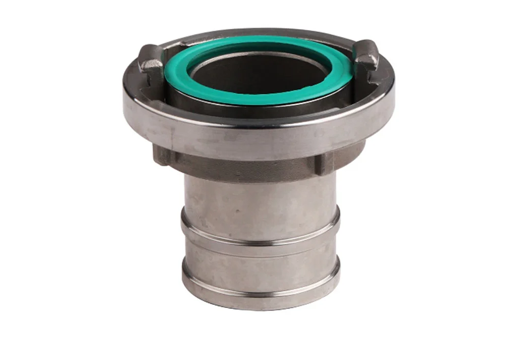 STORZ fire coupling with hose tail, stainless steel