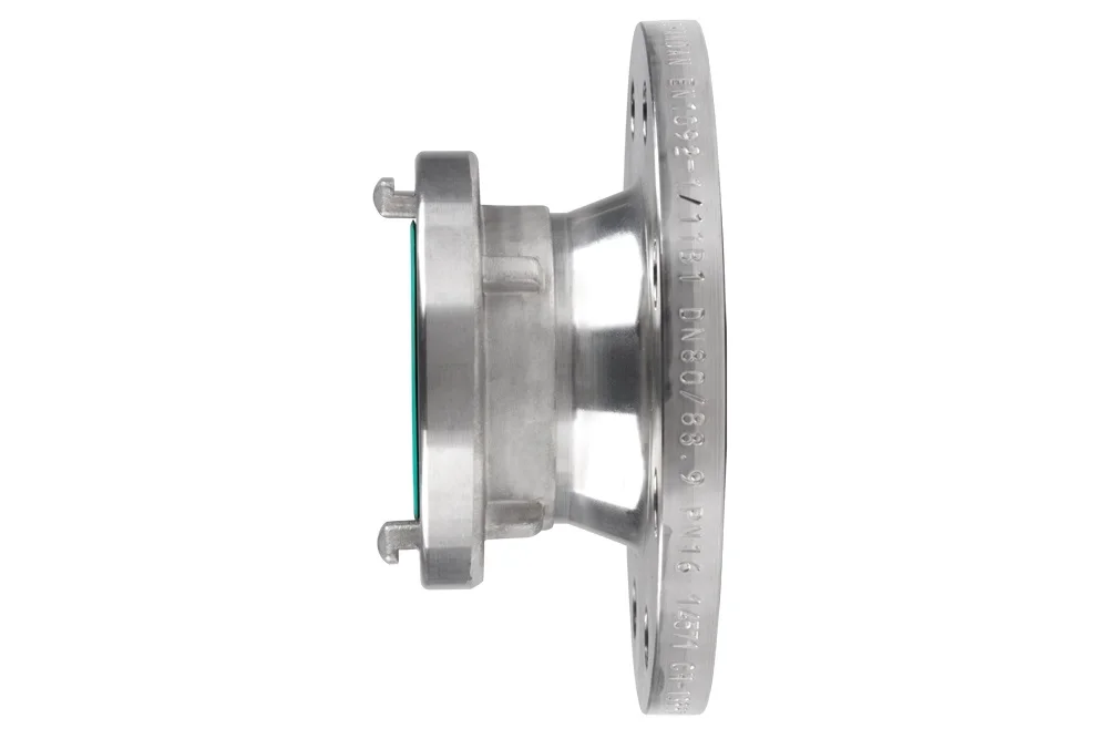 STORZ fire coupling with flange connection, stainless steel