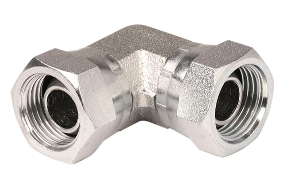 Adaptor - hydraulic elbow fitting 90° with female BSP thread, carbon steel, type A115C