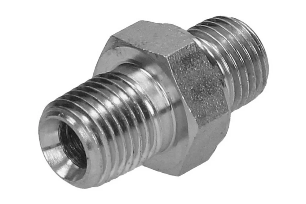 Adaptor with male thread BSP/male thread NPT, stainless steel, type A202