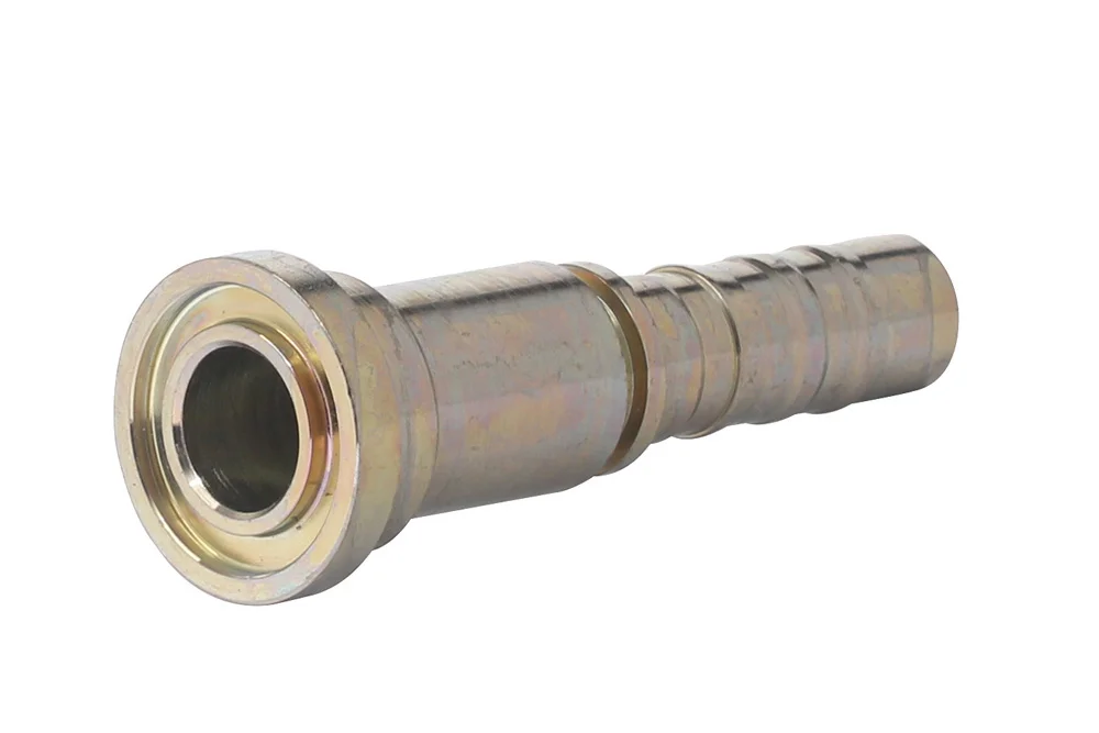 Straight flanged hose end NON SKIVE SAE 3000, type NSK111, light series, carbon steel