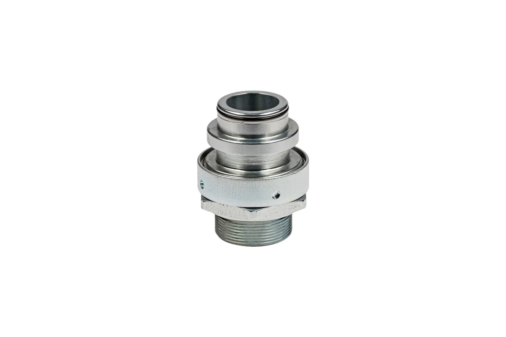 Plug connection with SKV lock nut and male thread BSP, galvanised steel, type H
