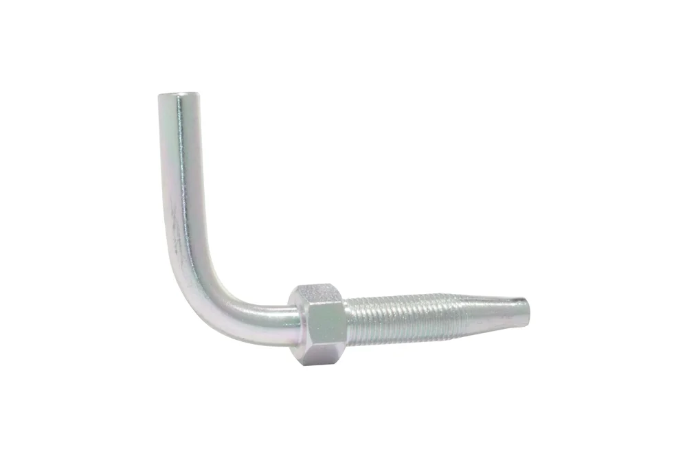 Swivel tubular hydraulic hose end BES 90°, type SMR212, heavy series, carbon steel