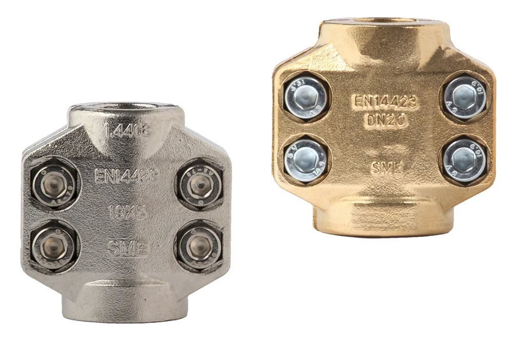 Shell clamp for mounting steam hose ends, SSC