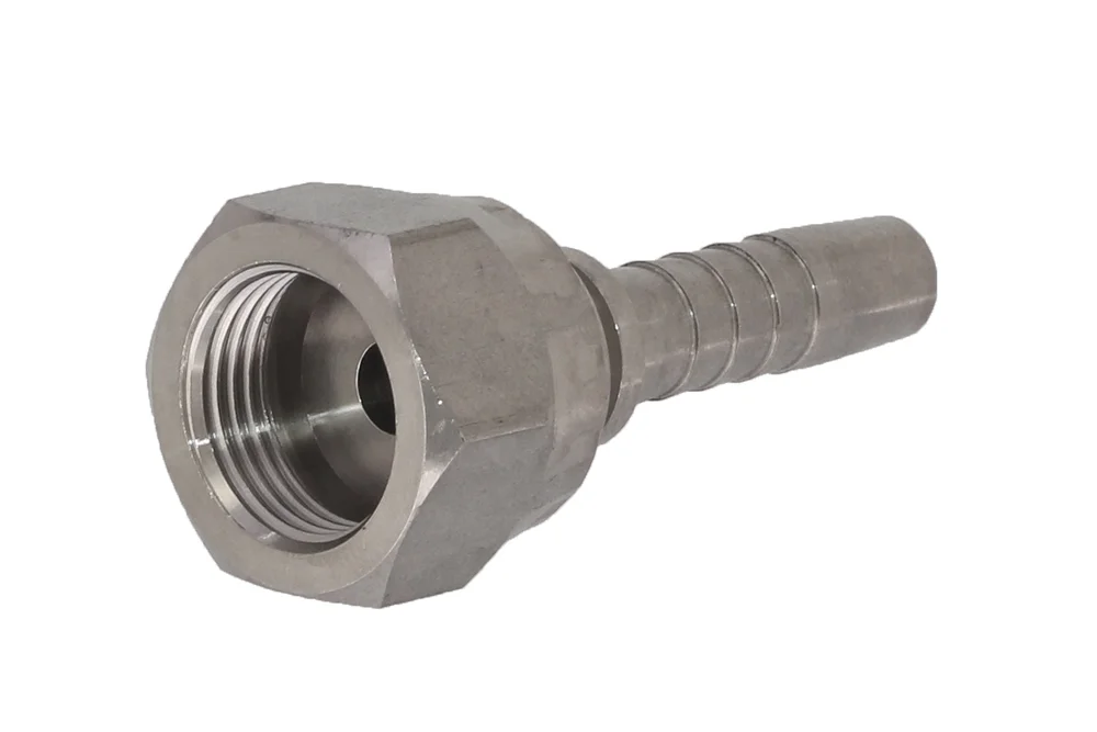 Hydraulic hose end DKR-F, type ZBW140, AISI 316L stainless steel