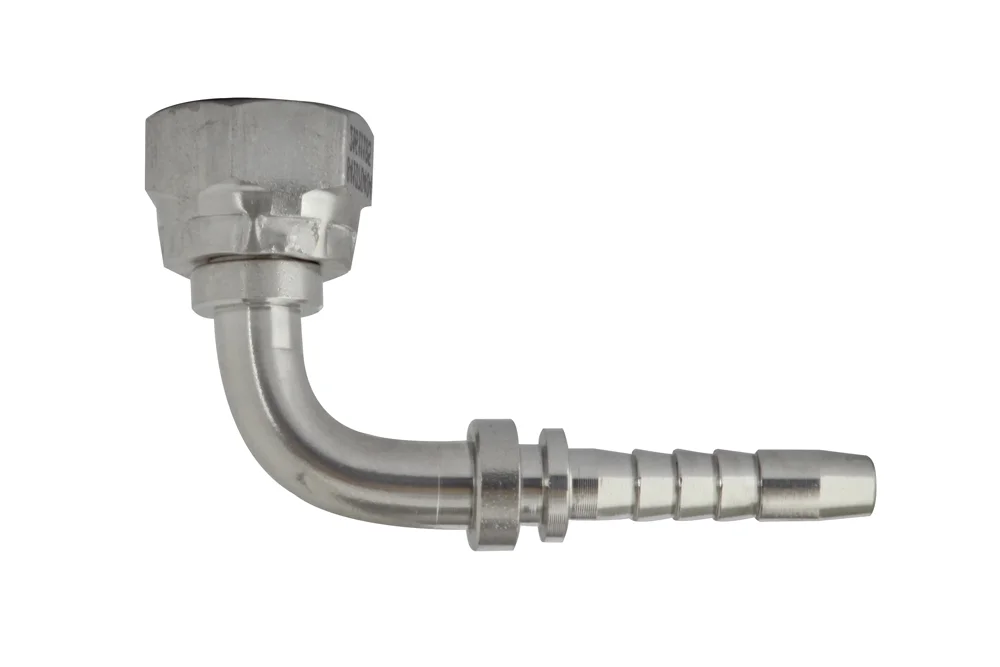 Hydraulic hose end DKR 90°, type ZBW210, AISI 316L stainless steel